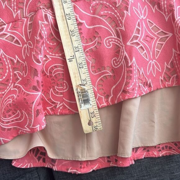 BCBGMaxAzria Chrystal Zip-Front Flounce-Hem Lace Dress Size: 8 - Picture 15 of 15